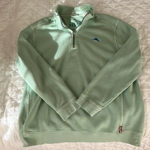 Men’s Tommy Bahama Tobago Quarter Zip - green - XL- like new